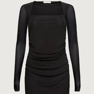 Oak + Fort Ruched Waist Square Neck Mini Dress